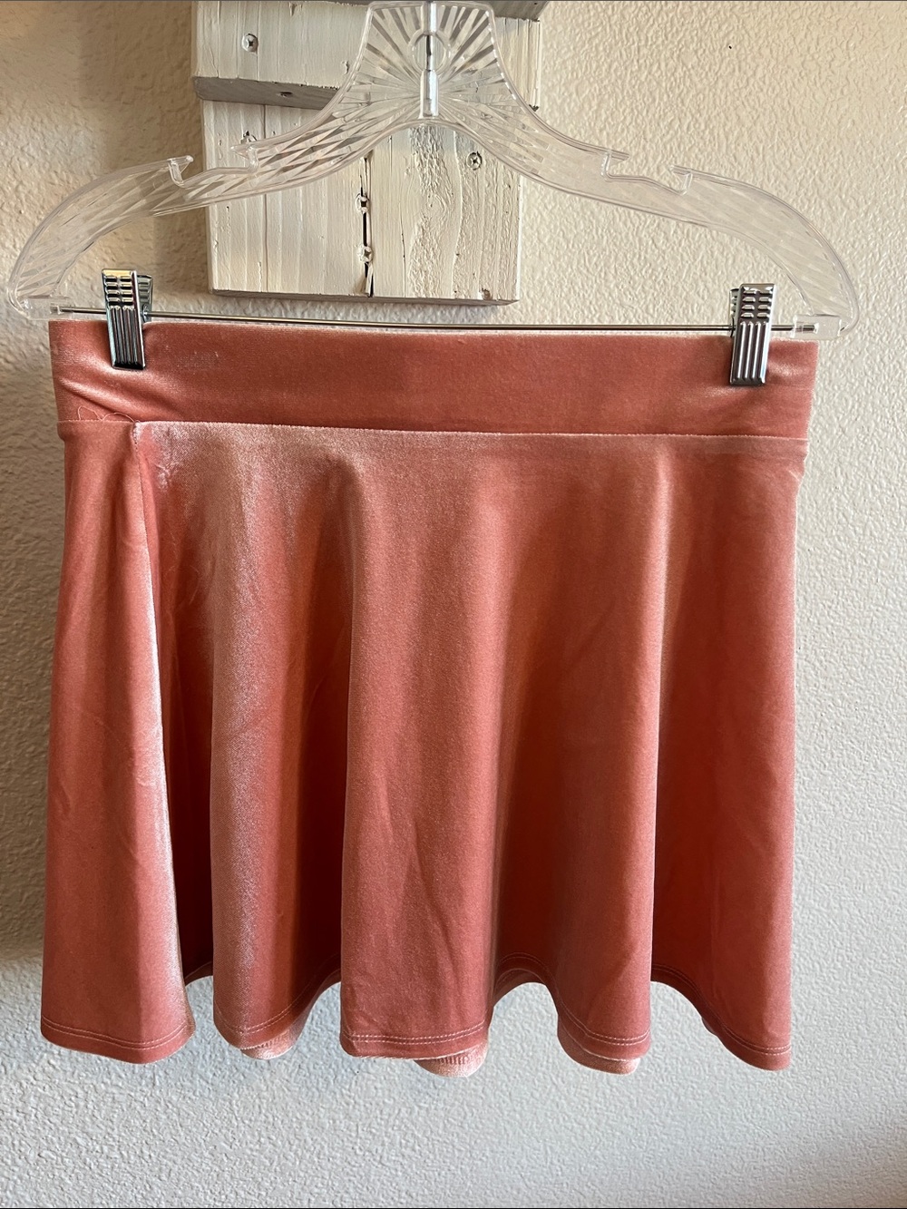 Women's Forever 21 Velvet Skirt - Rose Clay
